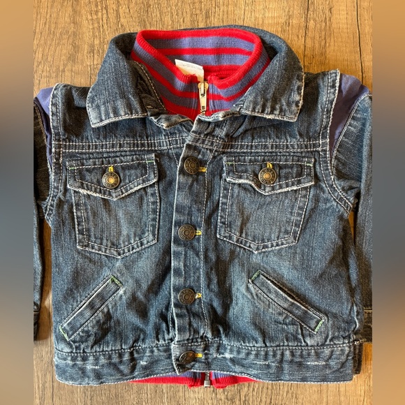 Vintage 2000s Y2K Guess Baby Denim Jean Jacket Baby Embroidered 12M - Picture 4 of 12